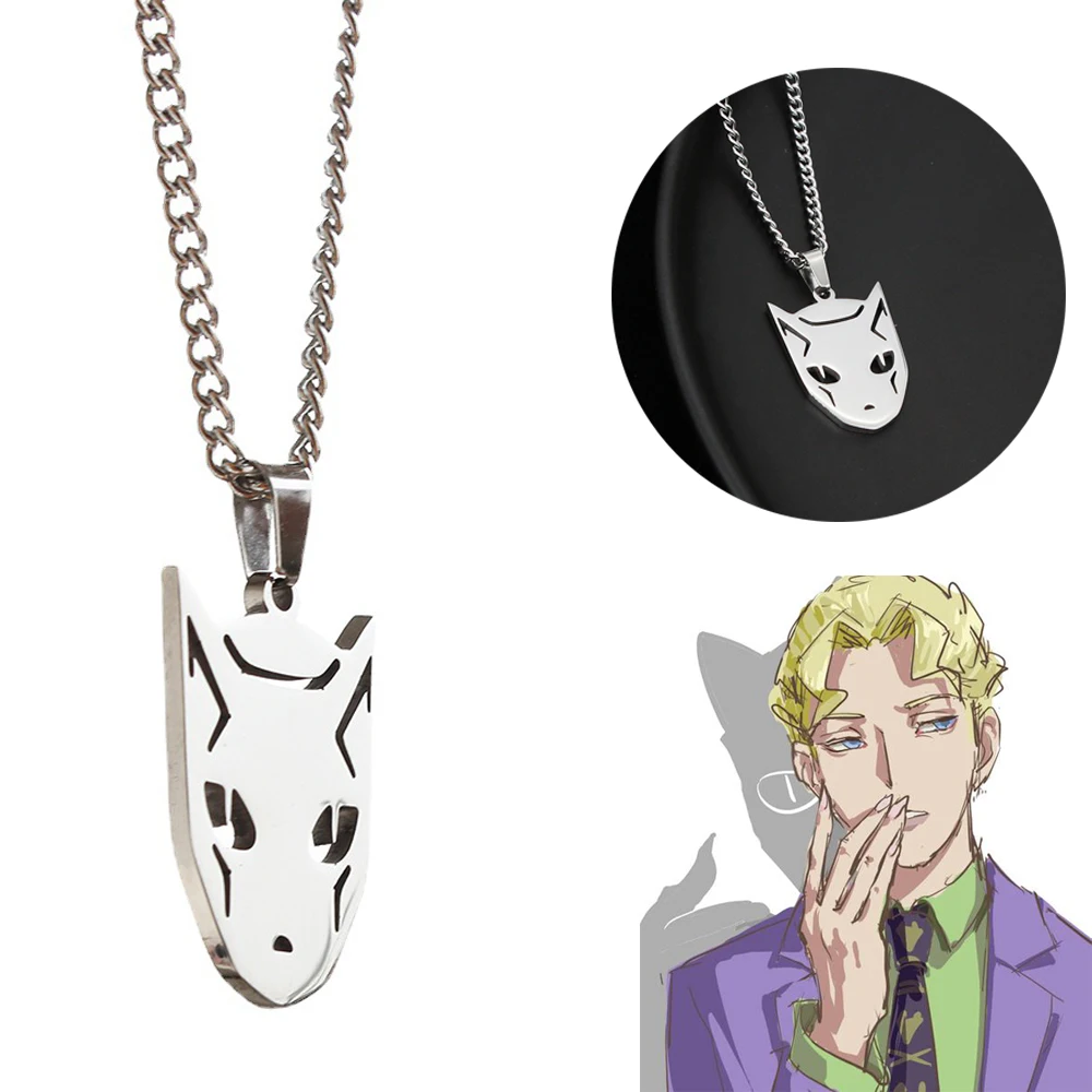 

Anime JoJo's Bizarre Necklace Cosplay Unisex Stainless Steel Pendant Choker Jewelry Accessories anime jojo bizarre adventure