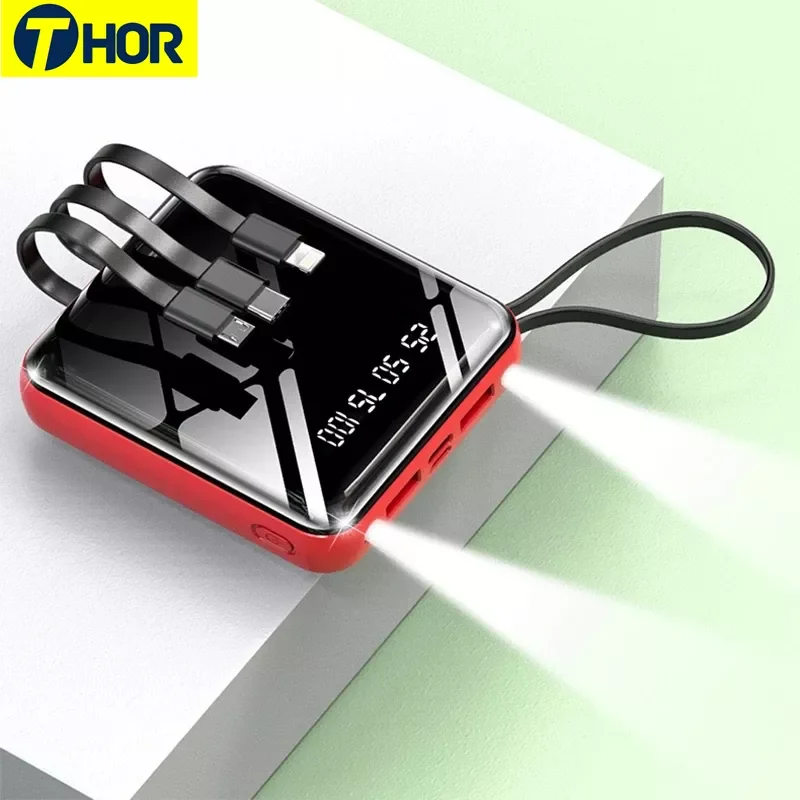 

10000mAh Mini Power Bank Portable Charger External Battery Pack Powerbank for iPhone 12 Pro Mini Poverbank