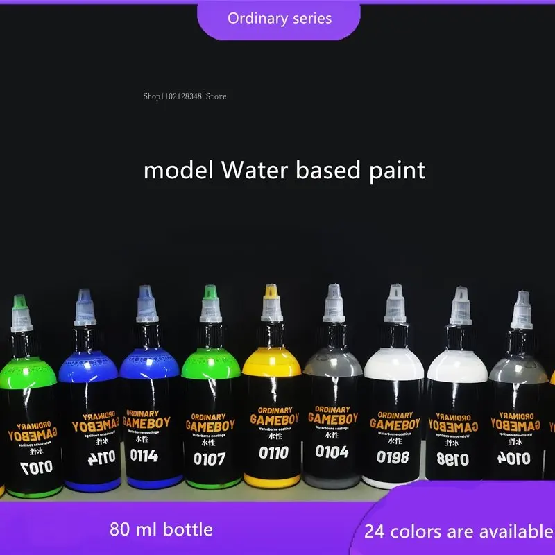 

80ml Waterborne Common Paint Series Spray Preconditioning Paint DIY Manual Model Paint Color Waterborne Pigment Without Dilution