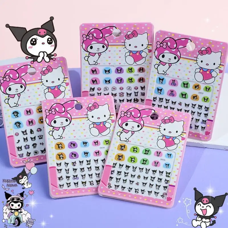 1 шт. наклейки для ногтей Sanrio Hello Kitty детские Kawaii Kuromi My Melody Cinnamoroll ﻿ Мультяшные