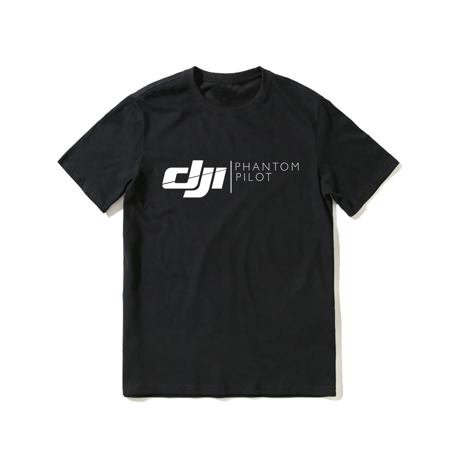 

2023 Hot Sale Summer 100% Cotton Black Dji Phantom T Shirt Men Short Sleeves Cool Tee Hip Hop Streetwear T-shirt