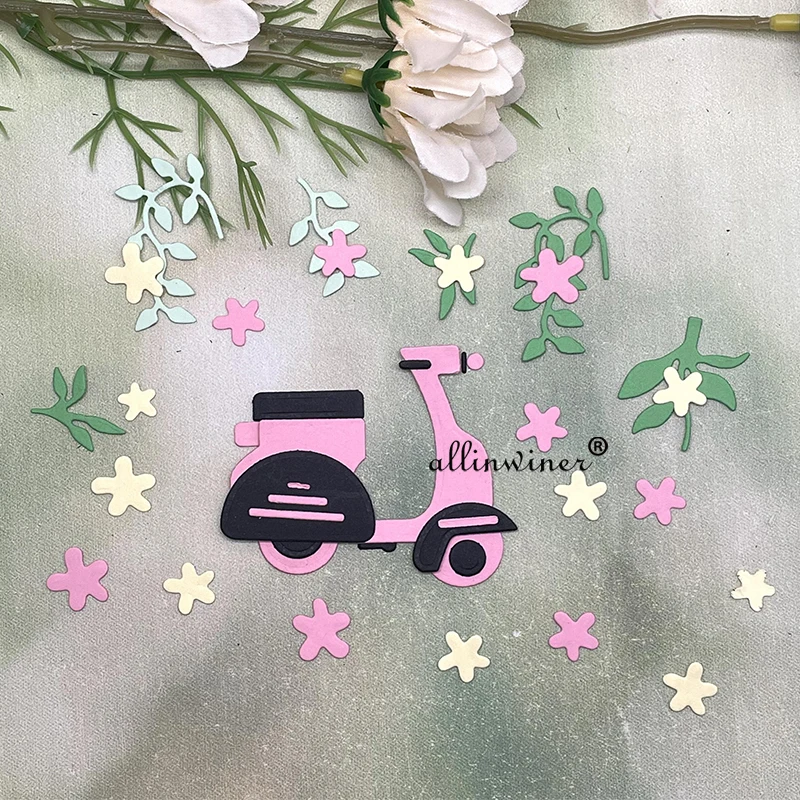 

Трафареты для высечки цветов и листьев в мотоцикле, трафареты для скрапбукинга, декоративное тиснение, ручная работа, штамповочный шаблон