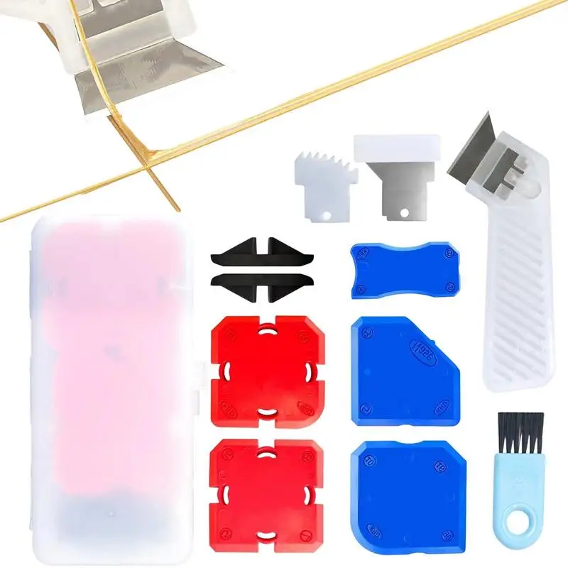 

Набор инструментов для герметизации 12 шт., набор инструментов для герметика, набор инструментов для герметизации, набор инструментов для профилирования с направляющими для удаления герметика