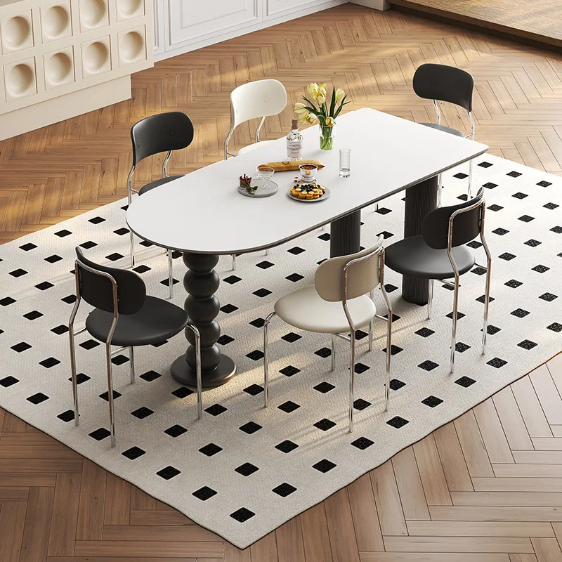 Французский винтажный обеденный стол из массива дерева итальянский минимализм