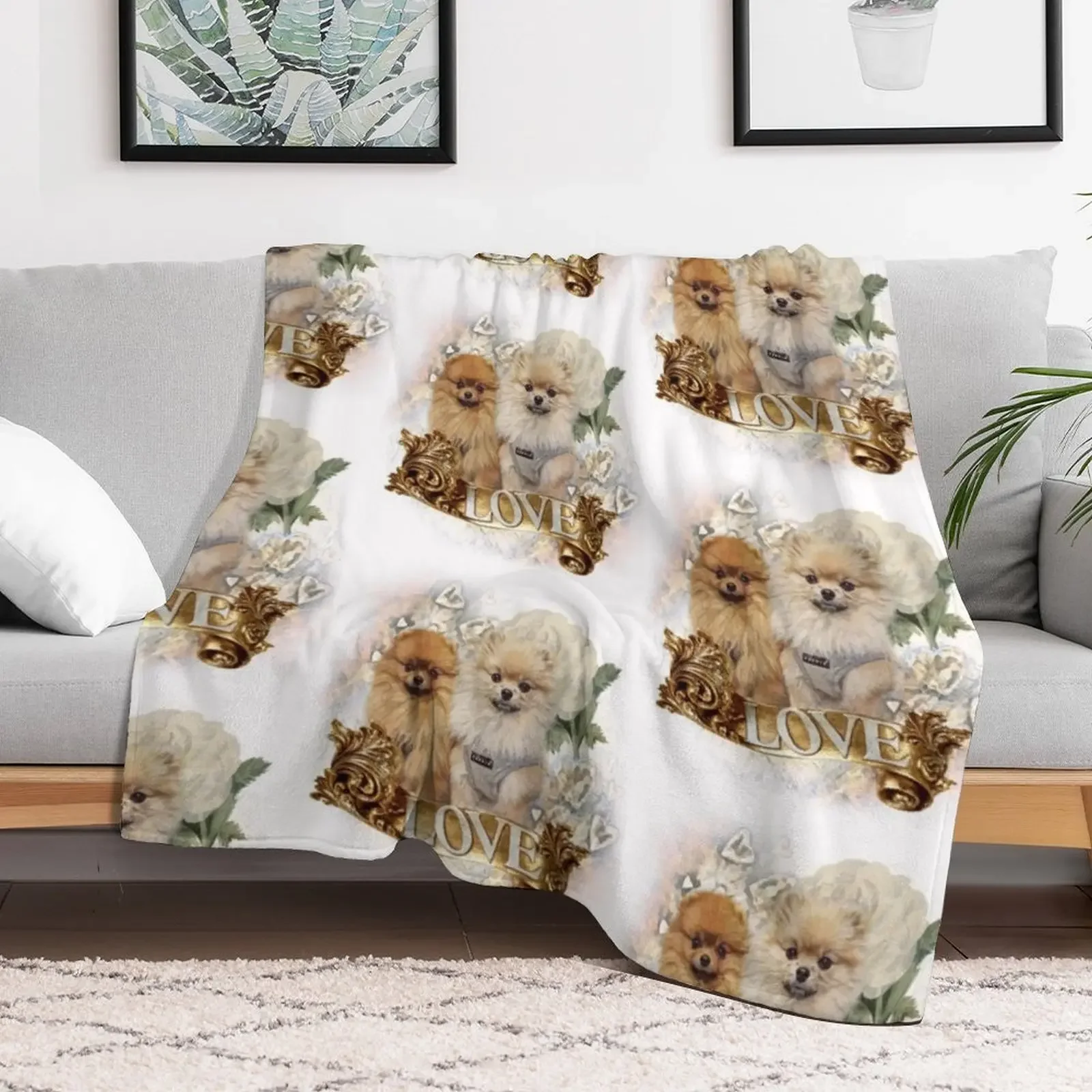 Одеяло Zwergspitz Pomerania одеяла для волос декоративные и пледы диванов