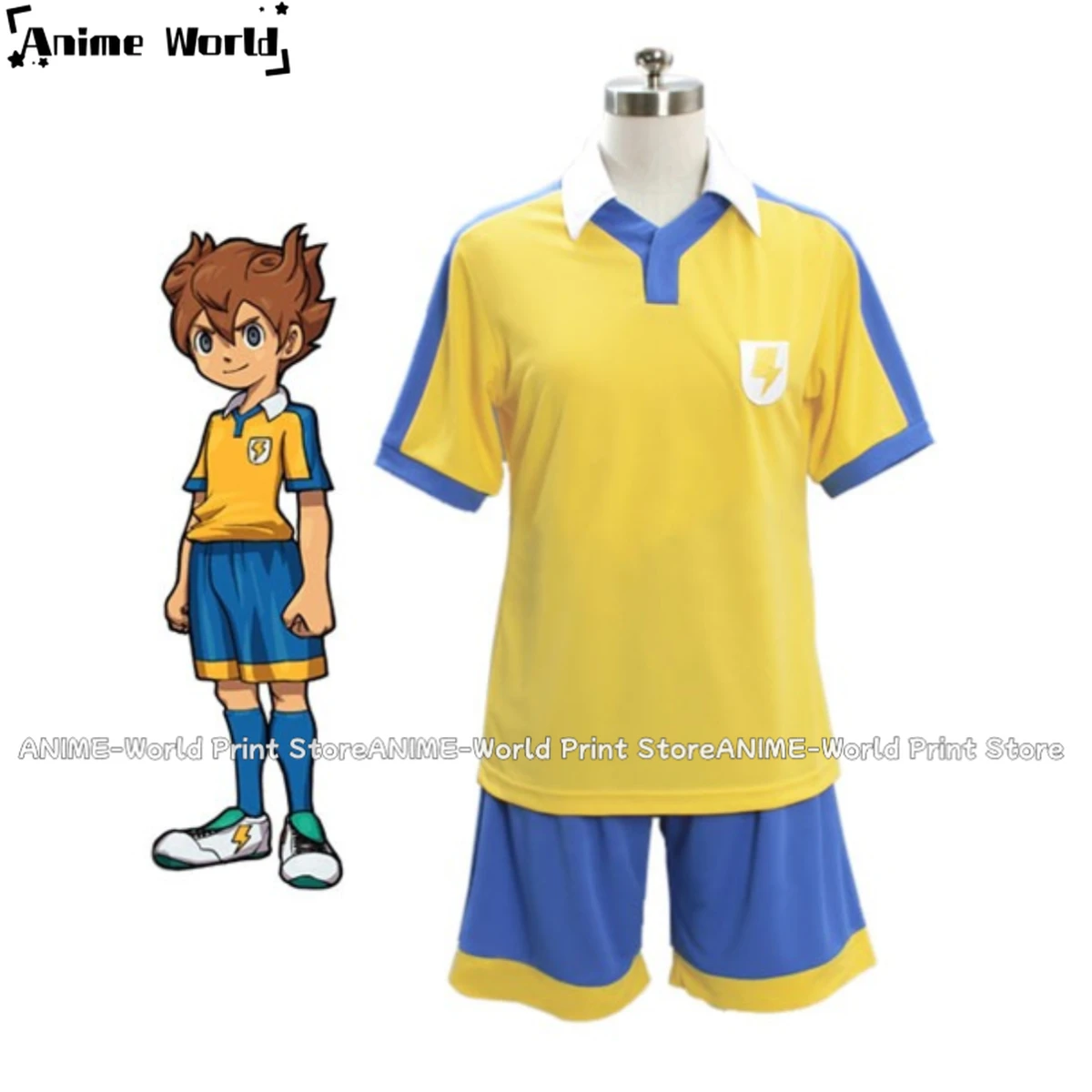 《Нестандартный размер》Аниме Inazuma.Eleven.Go Tenma Matsukaze Raimon Eleven Футбольная команда