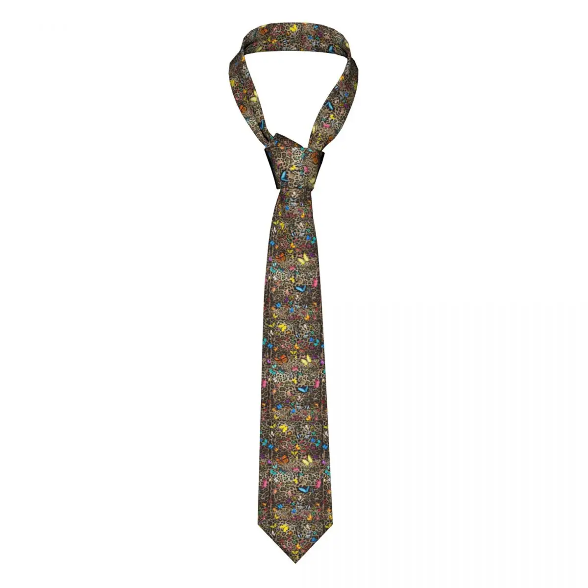 

Leopard Butterfly Tie Animal Print Butterflies Party Polyester Silk Neck Ties For Man Accessories Blouse Vintage Cravat