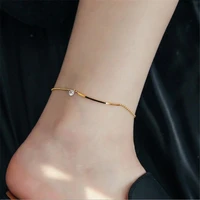 gold color plated anklets barefoot crochet sandals jewelry leg anklet on foot ankle bracelets for women leg chain trendy jewelry