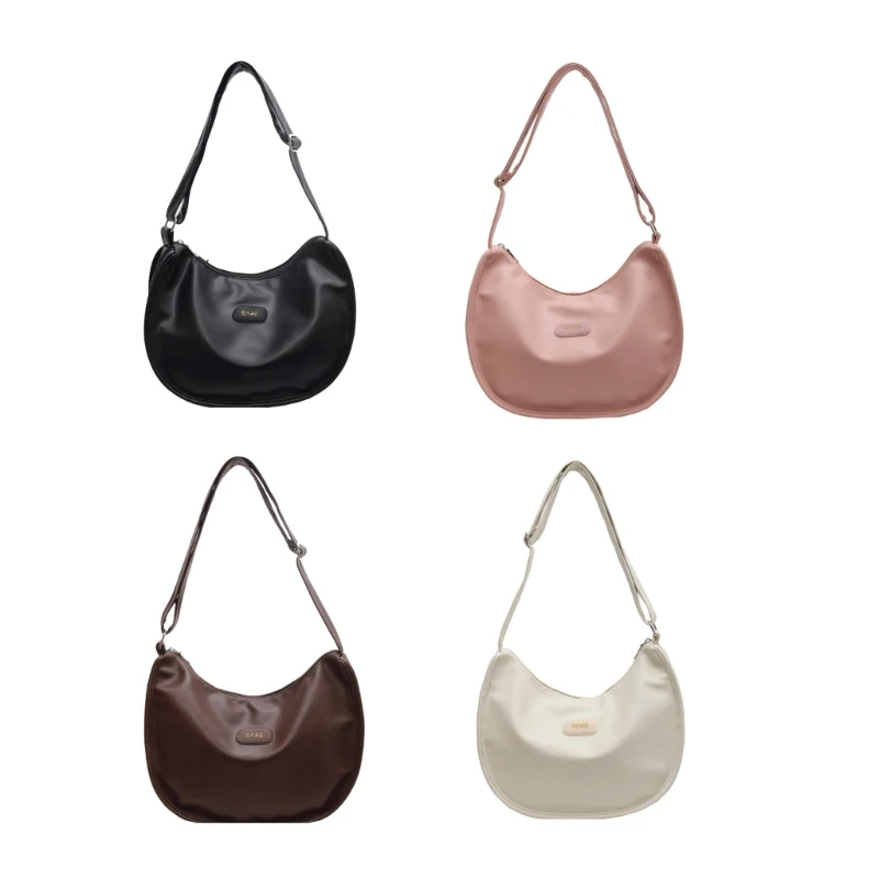 

Womens Large Capacity Shoulder Bag Simple Handbag Crossbody Bag PU Dumpling Bag E74B