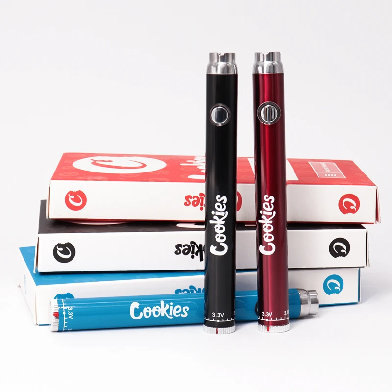 

E-Cigarette Cookies Vape Pen Battery 350mah/900mah VV Preheat 3.3-4.8V Slim Adjust for 510 Thread Dab Wax Thick Oil Cartridge