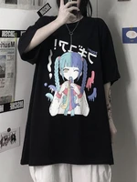 deeptown japanese kawaii anime t shirt harajuku cartoon print short sleeve tshirt sweet girl tees shirt loose women top 2022 new