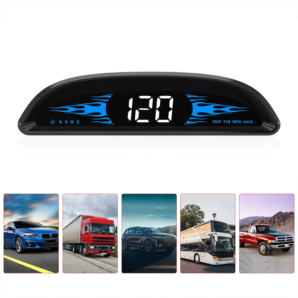 

Универсальный GPS HUD Смарт гаджеты км/ч миль/ч превышение скорости Сигнализация Цифровой Автомобильный спидометр автомобильные электронные ...