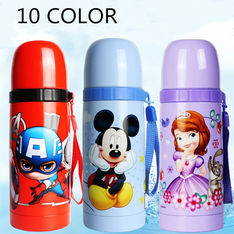 

350ML Disney Mickey Snow White Cup 304 Stainless Steel Water Bottle Vacuum Insulation Mug Feeding Baby Cups Girl Bottle Gifts