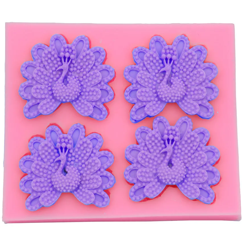 

Силиконовая форма для выпечки «сделай сам», 4 павлина