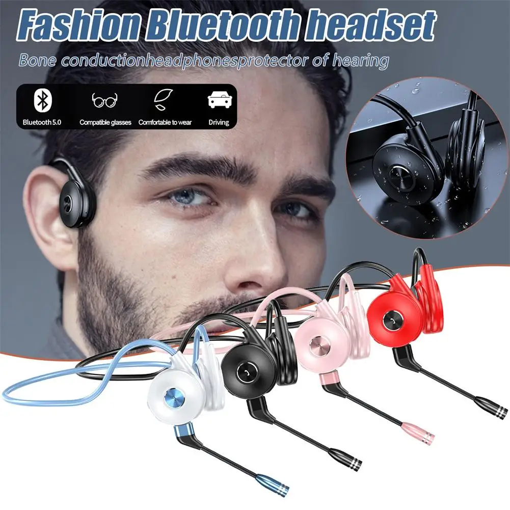 Auriculares estéreo duales M1 con micrófono, reducción de ruido, conducción ósea, auriculares ergonómicos compatibles con Bluetooth