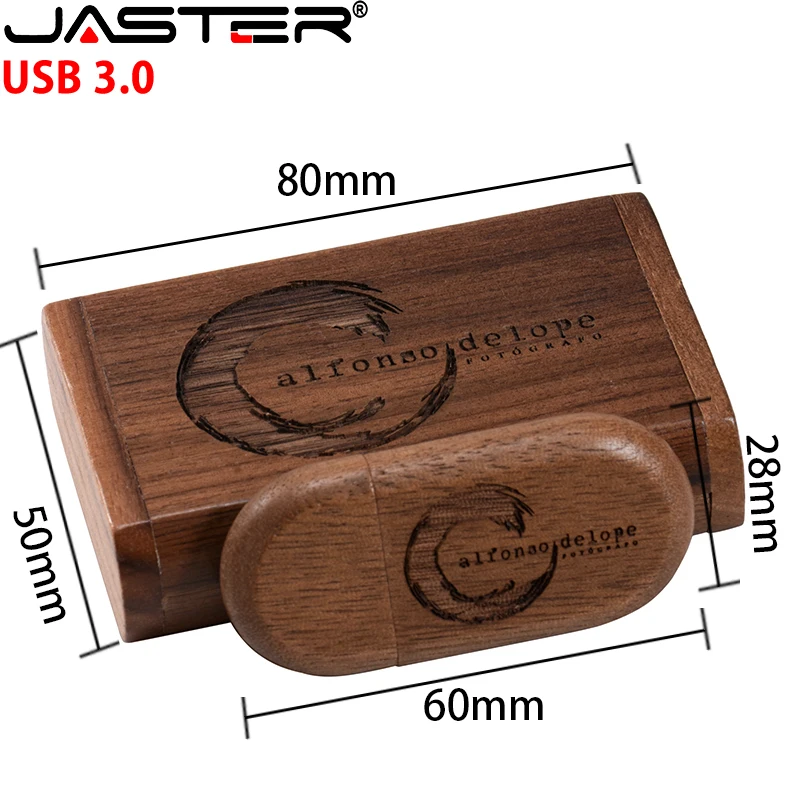 Фото USB-флеш-накопитель деревянный с логотипом на заказ, 3,0/32/64 ГБ №2