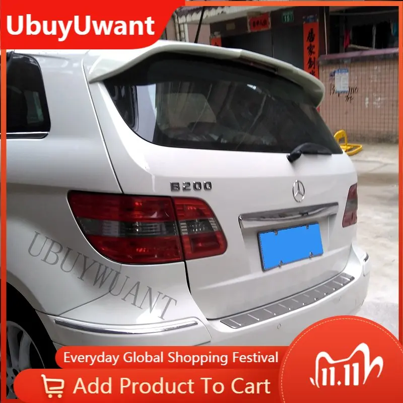 

Для Mercedes Benz B-Class B200 2009 2010 2011 Автомобильный задний спойлер багажника из АБС-пластика грунтовой цвет автомобиля фотоэлемент B200