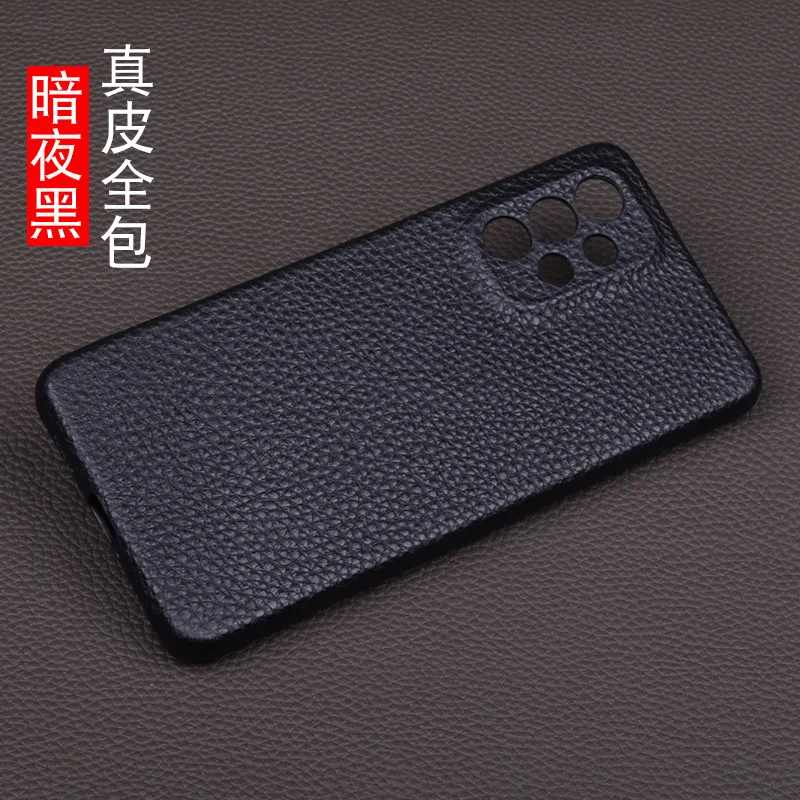 Hot Sales New Wholesale Retail Full Grain Cow Skin Leather Cover Cases For Samsung Galaxy A73 A53 Genuine Cowhide Case
