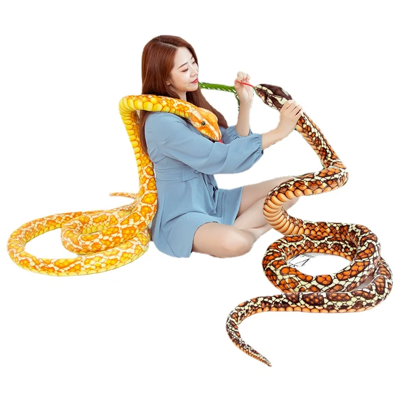 

3 м Имитация мягких плюшевых игрушек гигантская желтая змея животные питон тканевая игрушка мягкие куклы на день рождения Рождественские п...