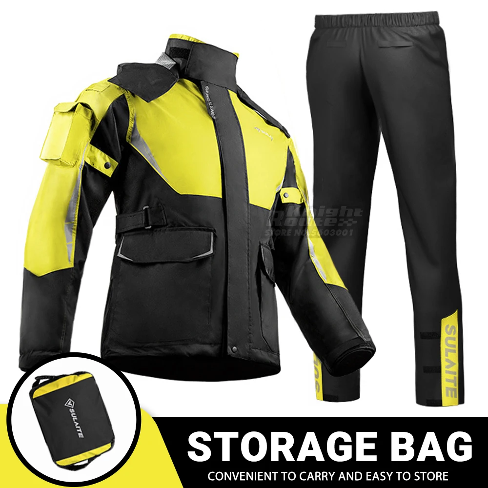 Motorbike Rain Suit Moto Raincoat Rain Coat Jacket Pants Biker Set Rain Waterproof Motorcyclist Women