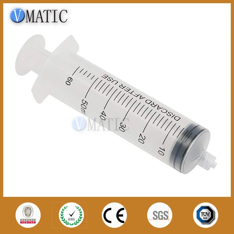 

Free Shipping Non Sterilized Hot Sale 10Pcs 60ml/cc Glue Dispensing Plastic Liquid Syringe
