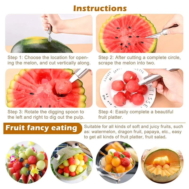 3 шт. инструмент для резки шоколадной ложки и фруктов | Дом сад