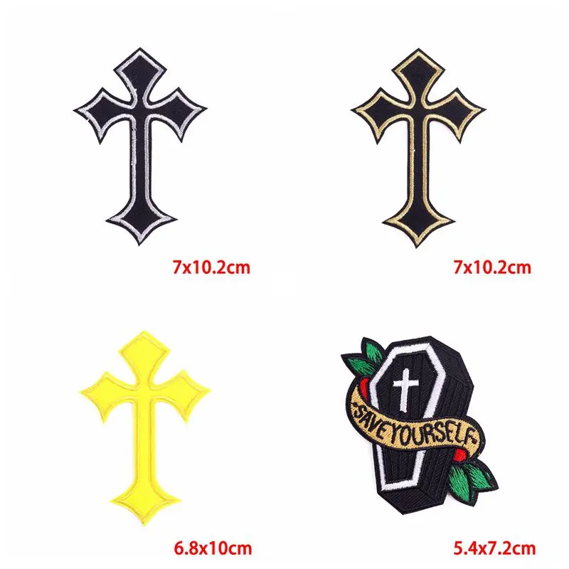 10 шт. термоклейкие нашивки для одежды с вышивкой крестом