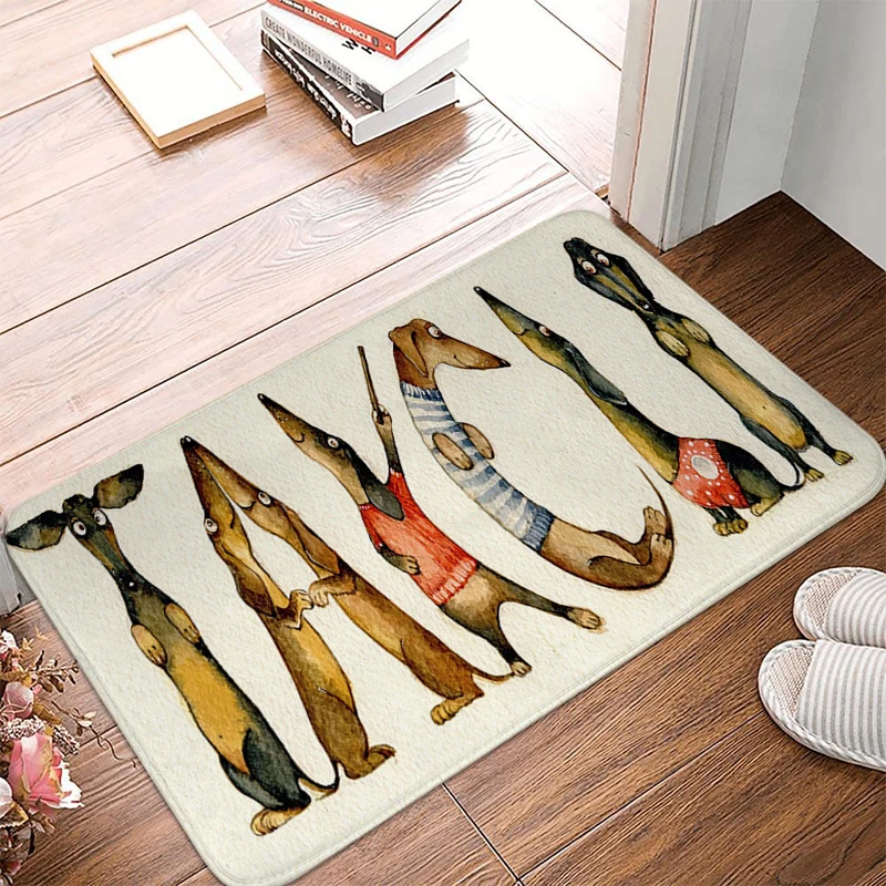 

Такса, коврик для приветствия, нескользящий моющийся кухонный ковер для спальни, впитывающий ковер для ванной, коврики для гостиной, домашняя фотография