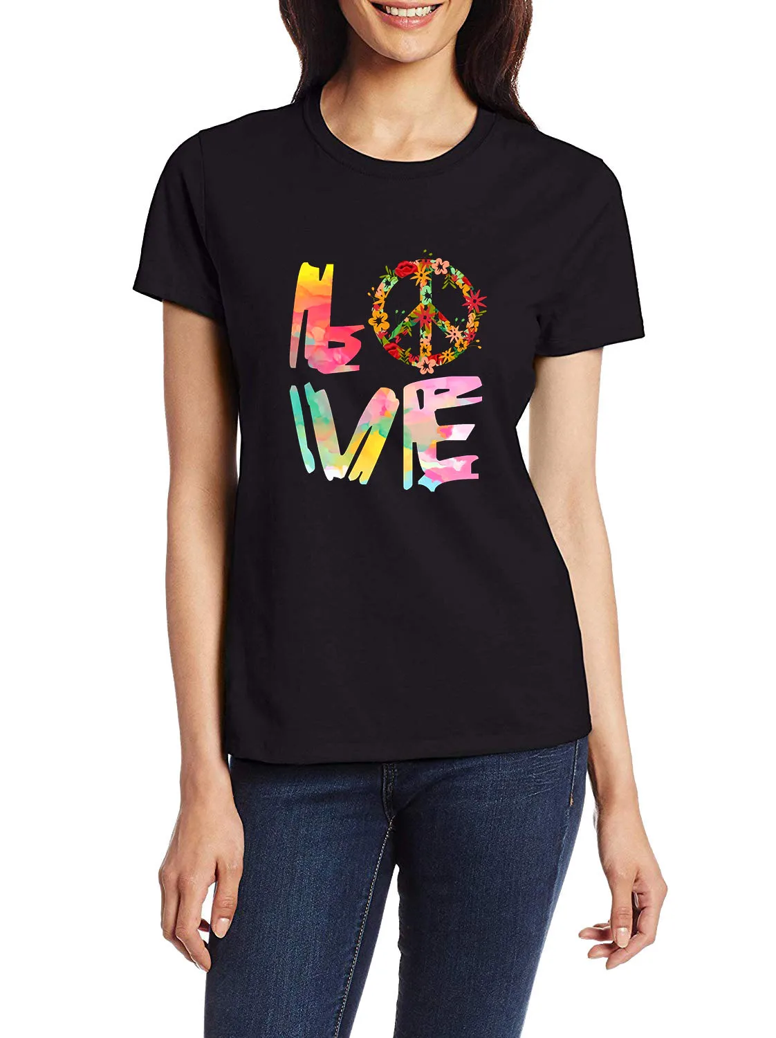 

Hippie Fashion Graphic Design Cute Sexy T-shirts Women's Street Fashion High-Quality Casual Breathable Tee Shirts