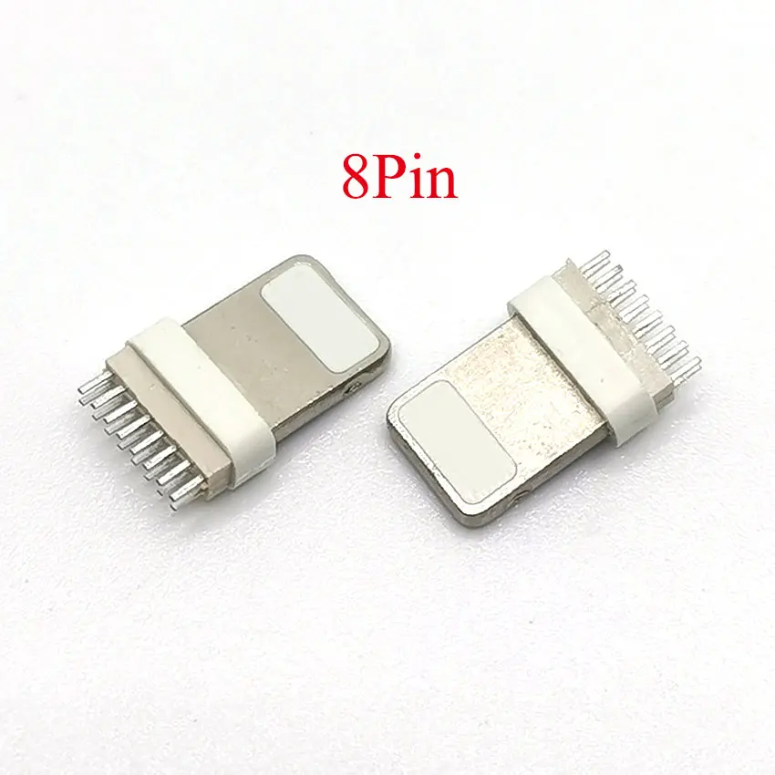 

5-20pcs Lightning Dock 8Pin 8p 8 pin USB Plug Male Connector Welding Data OTG line interface DIY Data Cable For iPhone 5G etc