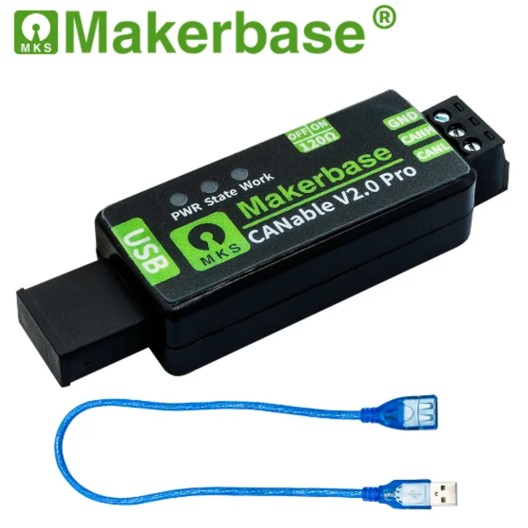 

Makerbase CANable 2.0 SHELL Адаптер USB-CAN Анализатор CANFD slcan SocketCAN CANdleLight зажим