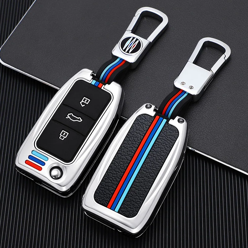 

For Roewe RX5 MG3 MG5 MG6 MG7 MG ZS GT GS 350 360 750 Zinc Alloy Car Flip Key Case Cover Bag Shell Protector Accessories