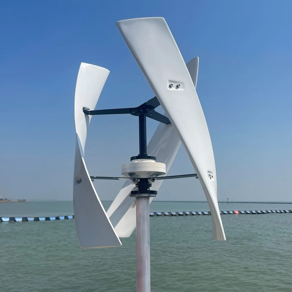 Высококачественный материал домашняя Вертикальная ось ветрогенератор турбины 8
