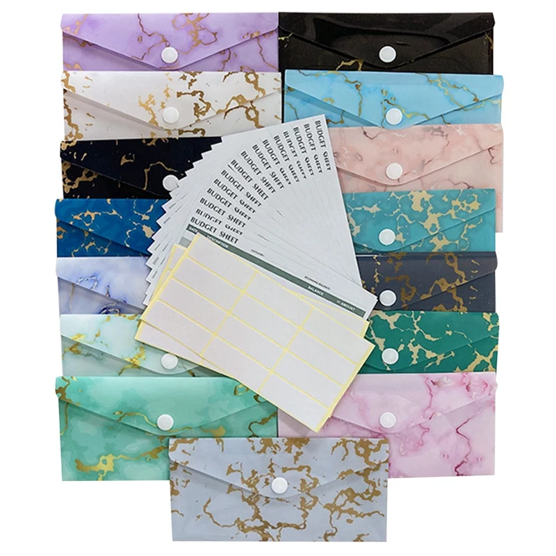 

Бюджетный конверт для наличных денег, новая вертикальная открытая сумка-конверт с мраморной текстурой в коробке