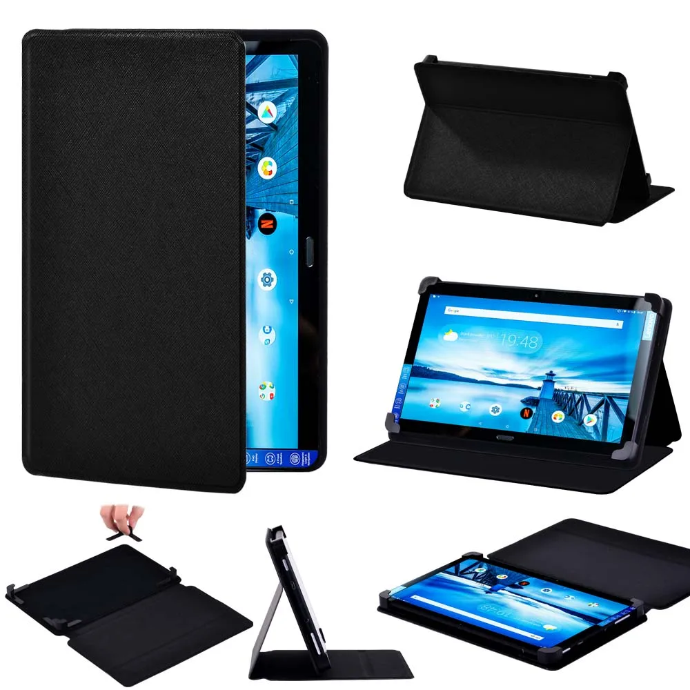 

Tablet Case for Lenovo Smart Tab P10 /P10 LTE 10.1 Inch Multi-Fold Protective Cover Tablet Anti-fall Stand+Free Stylus
