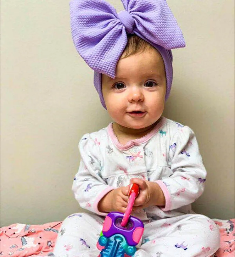 

Baby Hat Cotton Bow Turban Hat Kids Girl Beanie Infant Accessories Child Hats Baby Photography Props Baby Caps for Boys 9 Colors