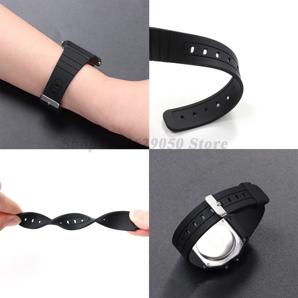 Силиконовый ремешок для часов Casio 18 мм