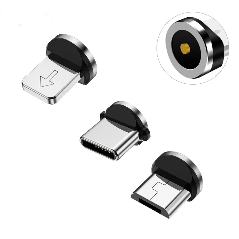

Magnetic Type C Micro USB Plug Tips For IPhone Xiaomi Mobile Phone Replacement Part Durable Converter Charging Cable Adapter