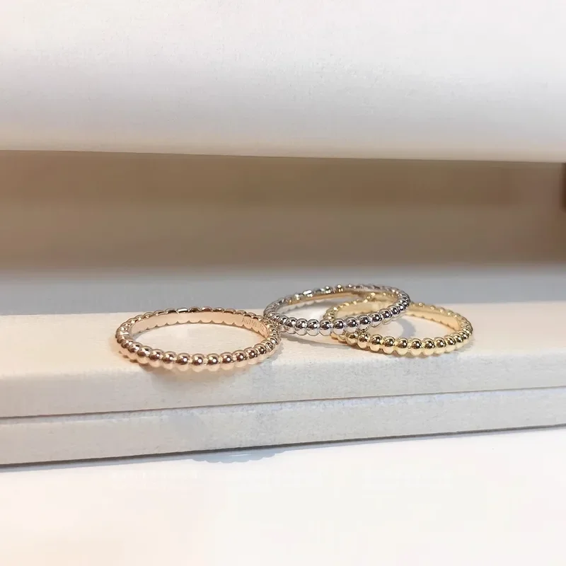 Кольцо с бусинами из стерлингового серебра кольцо шариком и хвостом простое