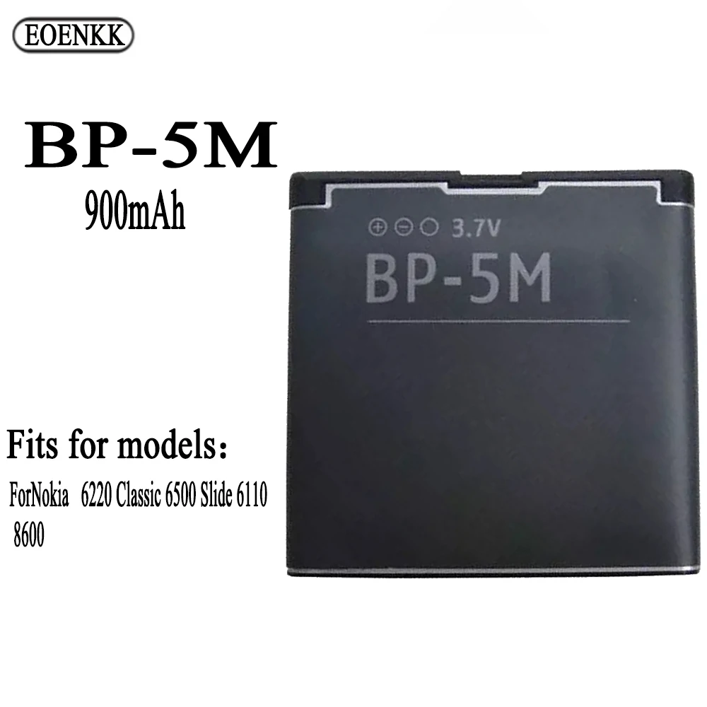 

BP-5M Replacement Battery For Nokia NK 6220 Classic 6500 Slide 6110 8600 Original Capacity Batteries Bateria
