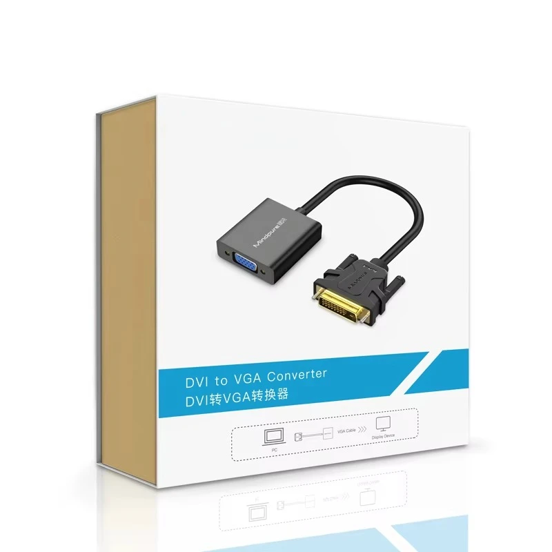 Конвертер Mindpure Active DVI-D 24+1 в VGA с питанием от USB, 1080P, с разъемом Male, подходит для компьютерных мониторов (art.: 3920db30125fa) - 3920db30125fa