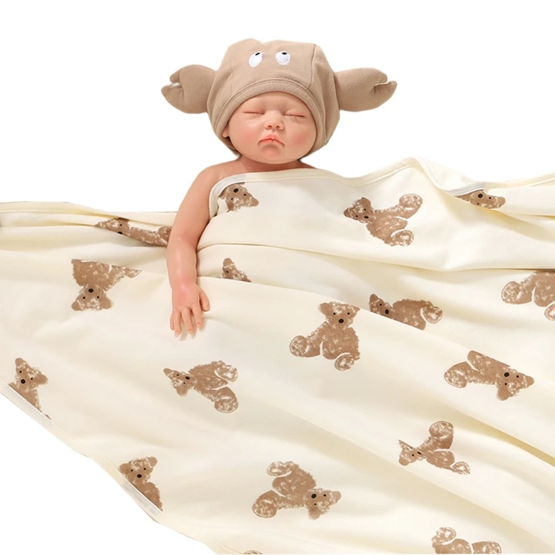 

Baby Blanket for Newborn Cotton Soft Blanket Boy Girls Comforter 37x37-inch