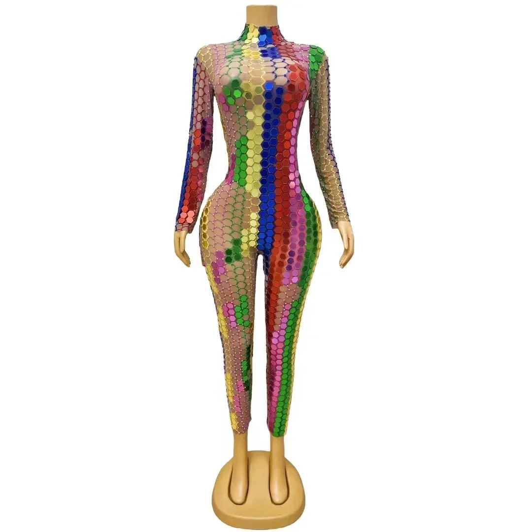 Пятицветная модель для фотосъемки сетка Elastic_enses водные бриллианты утягивающие