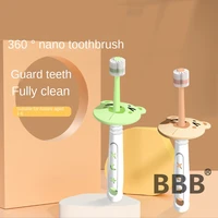 baby 360 degree free rotation toothbrush child safety soft bristle toothbrush children oral hygiene care training toothbrush