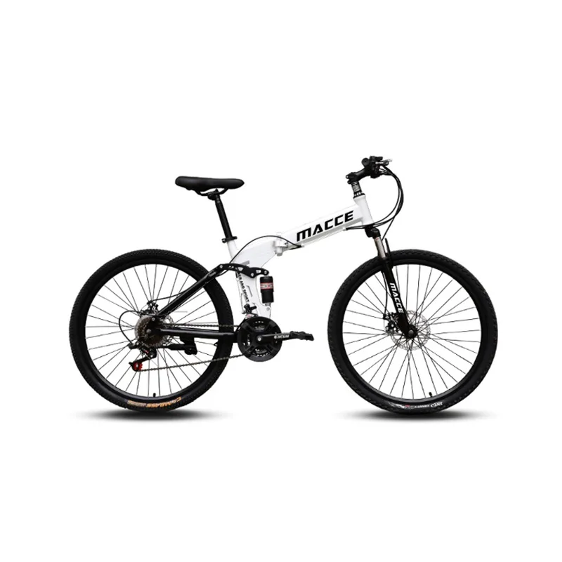 

Folding Mountain Bike 24 26 Inch Male Variable Speed Mechanical Dual Disc Brakes Youth Student Female Adult Easy Convenient