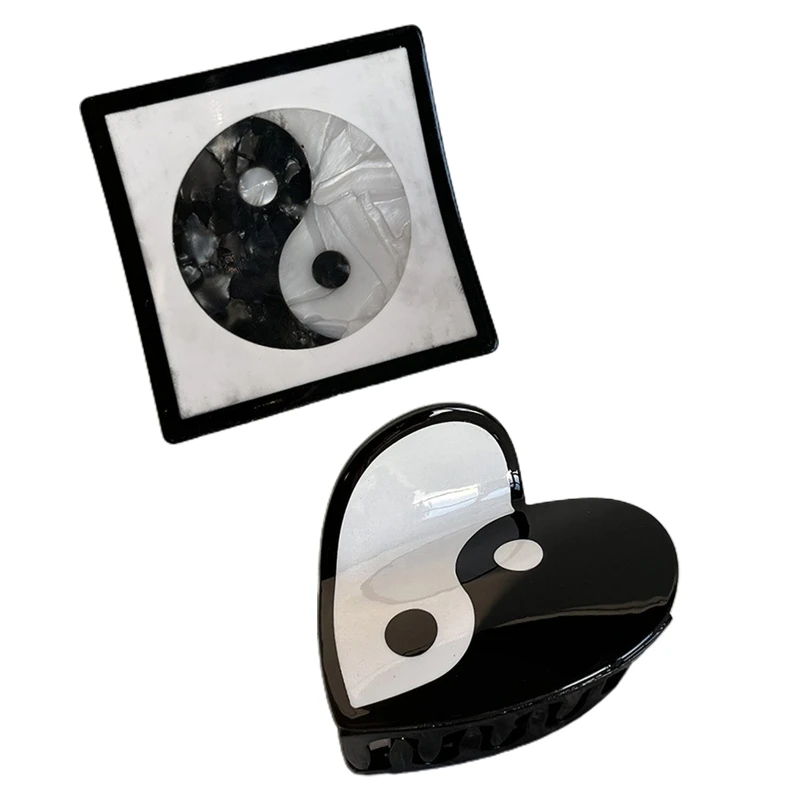 

Hair Accessories Yin Yang Hair Clips for Girlfriend Punk Goth Vintage Hairpins Hair Embellishments Aesthetic Presents