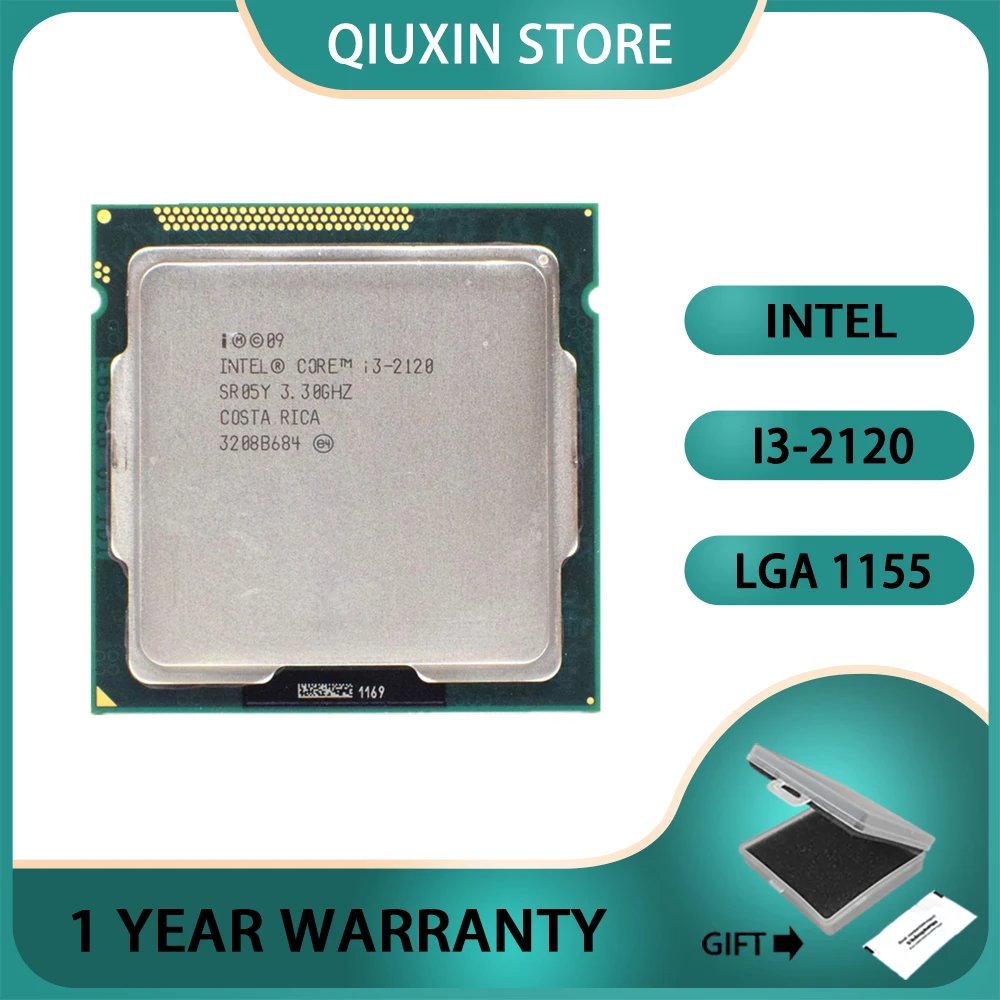 

Intel Core i3-2120 i3 2120 Processor 3M 65W CPU 3.3 GHz Dual-Core LGA 1155