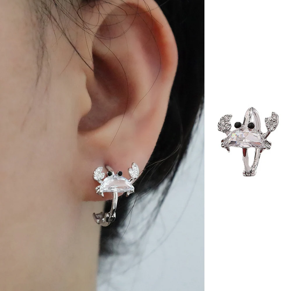 

Temperament Micro-inlaid Zircon Crab Hoop Earrings for Women Piercings Earrings Exquisite Party Jewelry Pendientes Mujer 2023