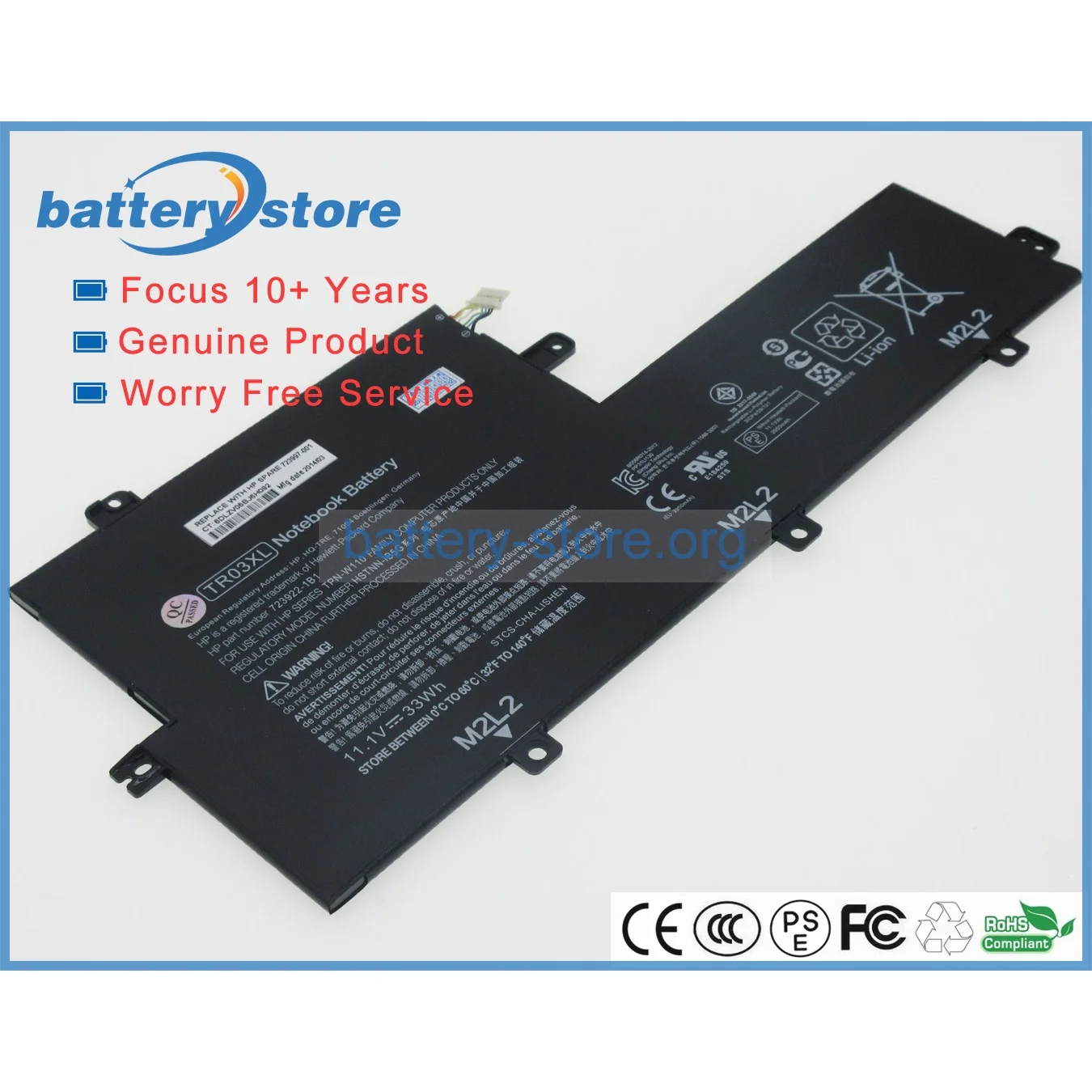 Оригинальная фотовспышка для TR03XL 723922-171 723922-2B1 723997-001 11.1V 3 Cell