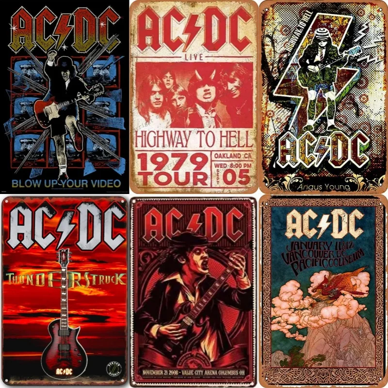 

Металлическая табличка AC DC 30x20 см